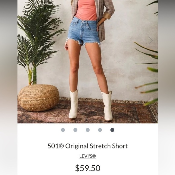 NWT! Levi’s Jazz Solo 501® Original Stretch Short - Size 32 - Picture 6 of 6